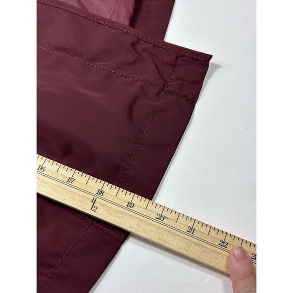Laundry by Shelli Segal Parka Coat Jacket Burgundy Medium Hooded Quilted - Picture 10 of 16
